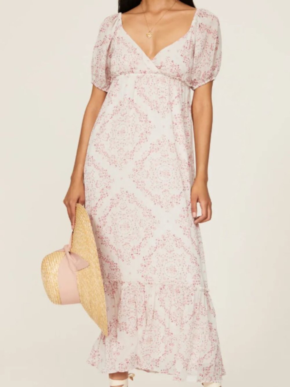 SLATE & WILLOW maxi midi floral dress M summer sun picnic EUC RTL $145 womens